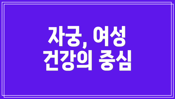 자궁, 여성 건강의 중심