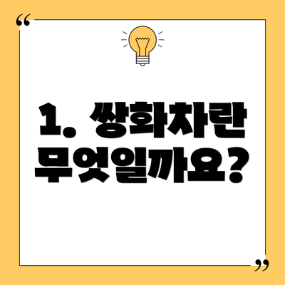 1. 쌍화차란 무엇일까요?