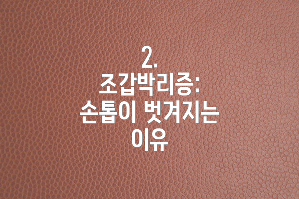 2. 조갑박리증: 손톱이 벗겨지는 이유