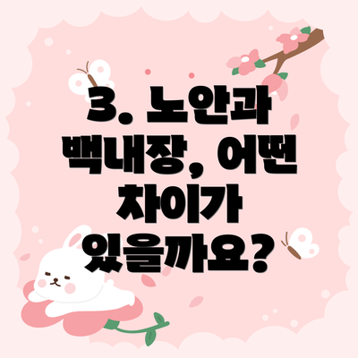 3. 노안과 백내장, 어떤 차이가 있을까요?