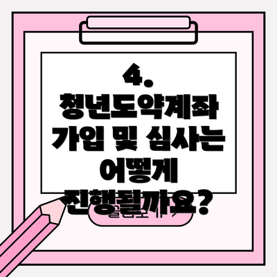 4. 청년도약계좌 가입 및 심사는 어떻게 진행될까요?