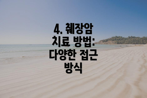 4. 췌장암 치료 방법:  다양한 접근 방식
