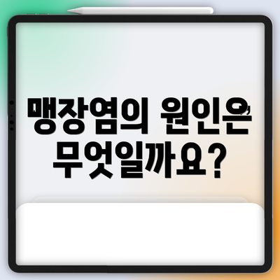 맹장염의 원인은 무엇일까요?