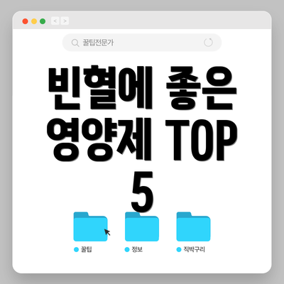 빈혈에 좋은 영양제 TOP 5