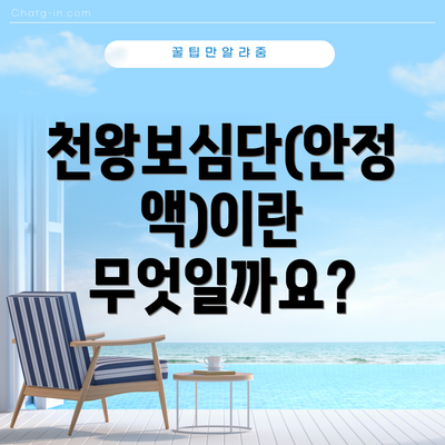 천왕보심단(안정액)이란 무엇일까요?