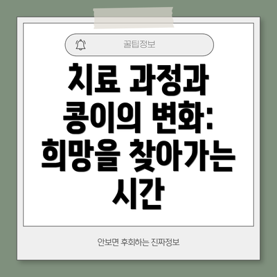치료 과정과 콩이의 변화: 희망을 찾아가는 시간