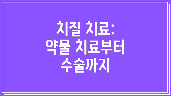 치질 치료: 약물 치료부터 수술까지