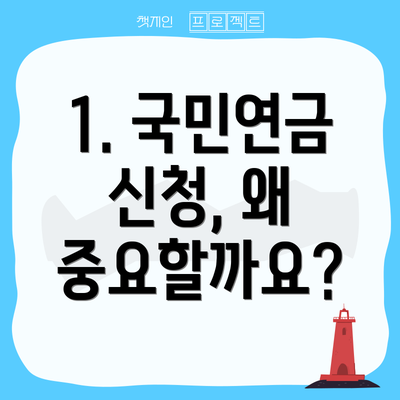 1. 국민연금 신청, 왜 중요할까요?