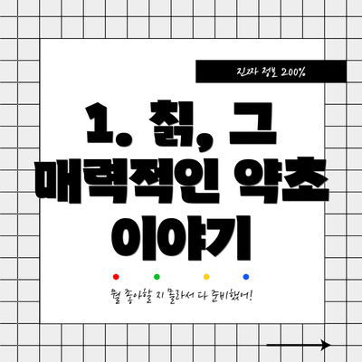 1. 칡, 그 매력적인 약초 이야기