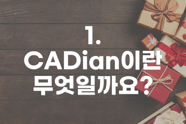 1. CADian이란 무엇일까요?