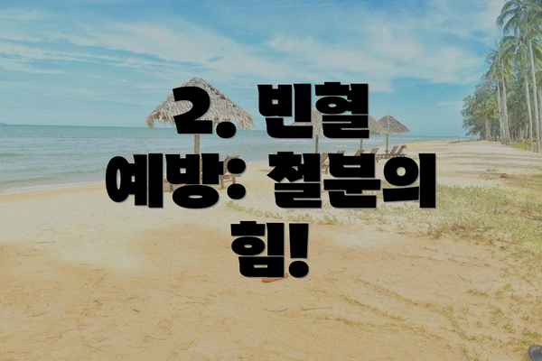 2. 빈혈 예방: 철분의 힘!