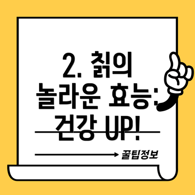 2. 칡의 놀라운 효능: 건강 UP!