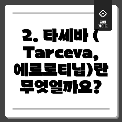 2. 타세바 (Tarceva, 에르로티닙)란 무엇일까요?