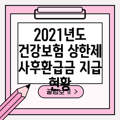 2021년도 건강보험 상한제 사후환급금 지급 현황