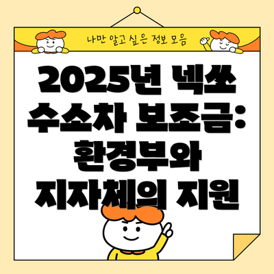 2025년 넥쏘 수소차 보조금: 환경부와 지자체의 지원