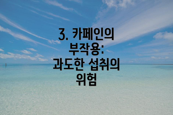 3. 카페인의 부작용:  과도한 섭취의 위험