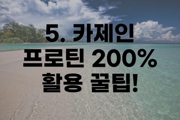 5. 카제인 프로틴 200% 활용 꿀팁!