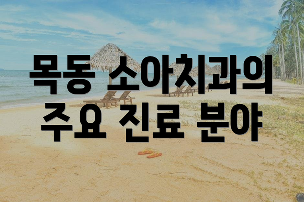 목동 소아치과의 주요 진료 분야
