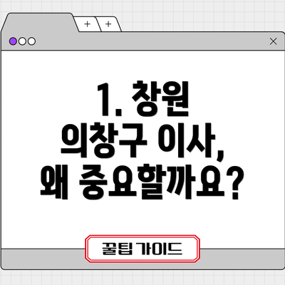 1. 창원 의창구 이사, 왜 중요할까요?