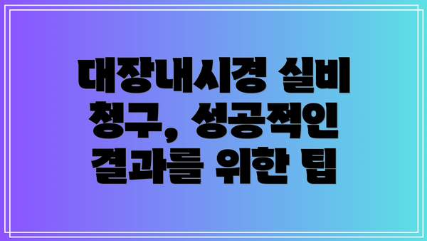 대장내시경 실비 청구, 성공적인 결과를 위한 팁