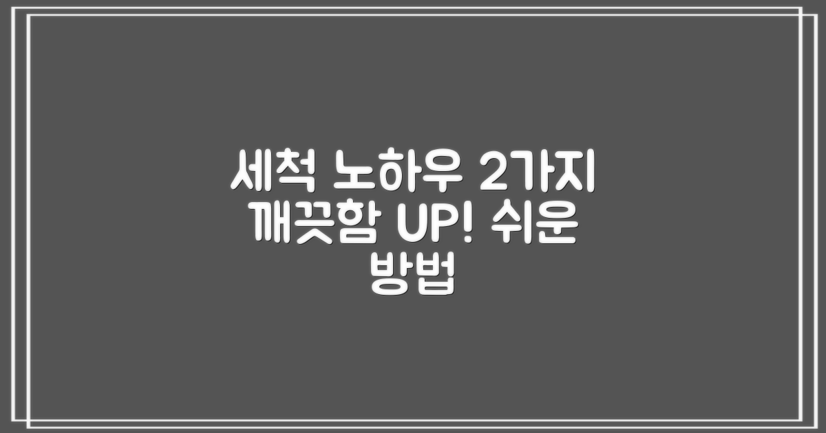 2가지 세척 노하우