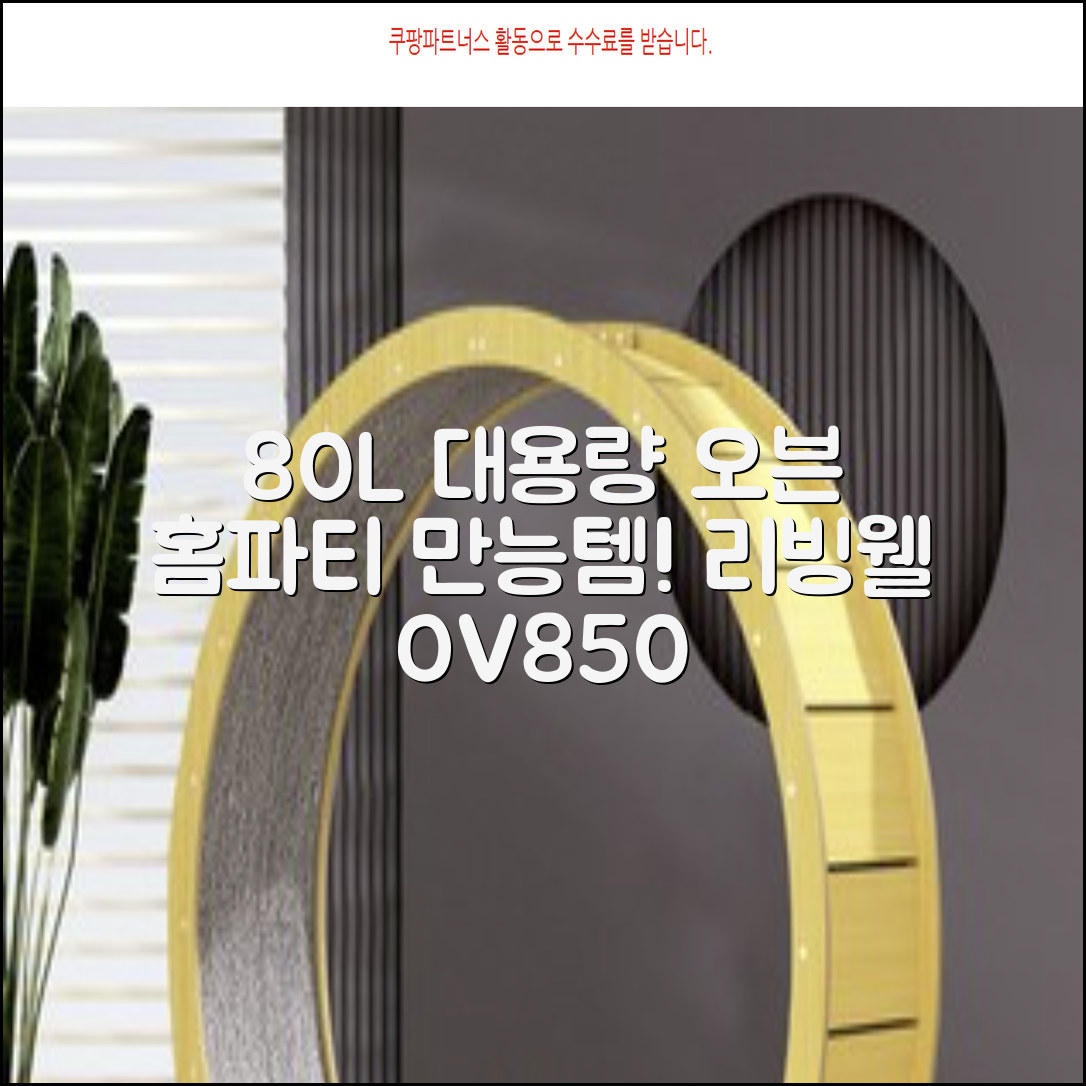 리빙웰 업소용 홈파티용 초대용량 80리터 OV850, 상품명 표기 추천 리뷰