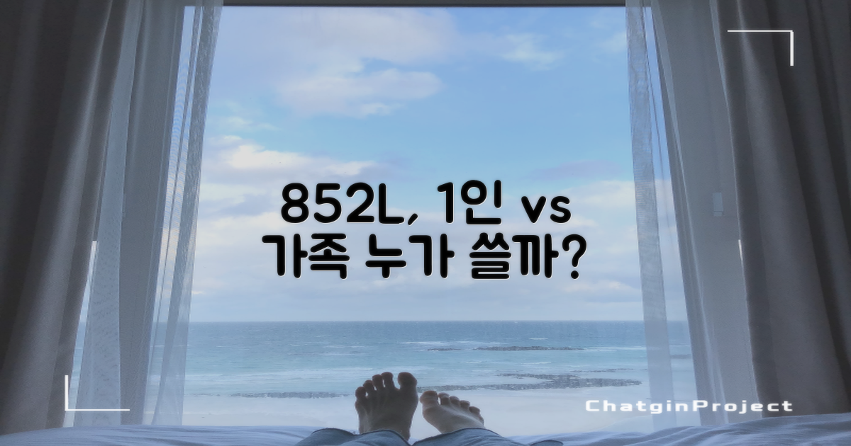 852L, 1인 vs 가족 사용