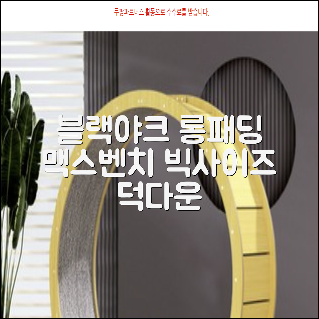 블랙야크 남녀공용 롱패딩 맥스벤치 다운자켓 빅사이즈 덕다운 1BYPAW4901 추천 리뷰