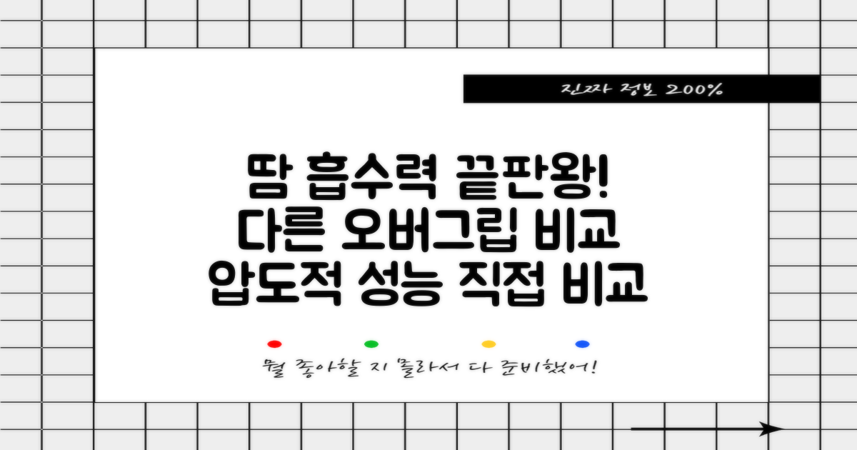땀 흡수력: 다른 오버그립과 비교