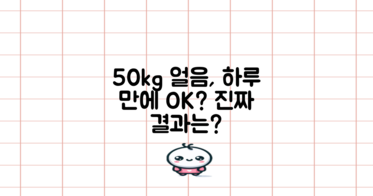 50kg 얼음, 하루 만에 충분할까?