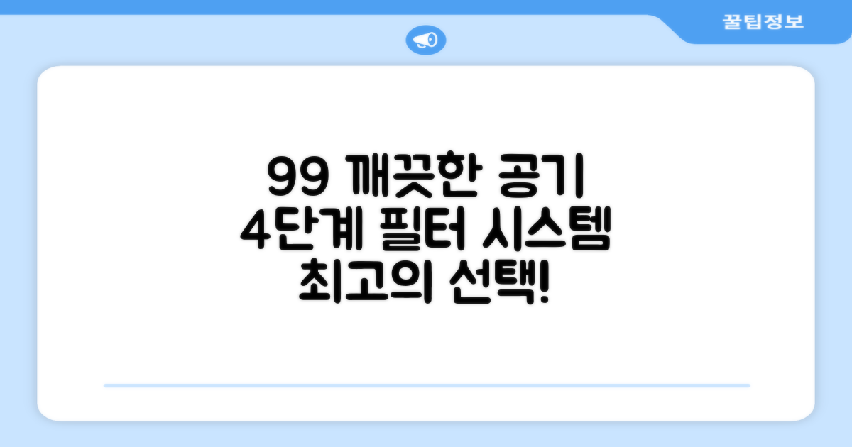 4단계 필터 시스템, 깨끗한 공기 99%