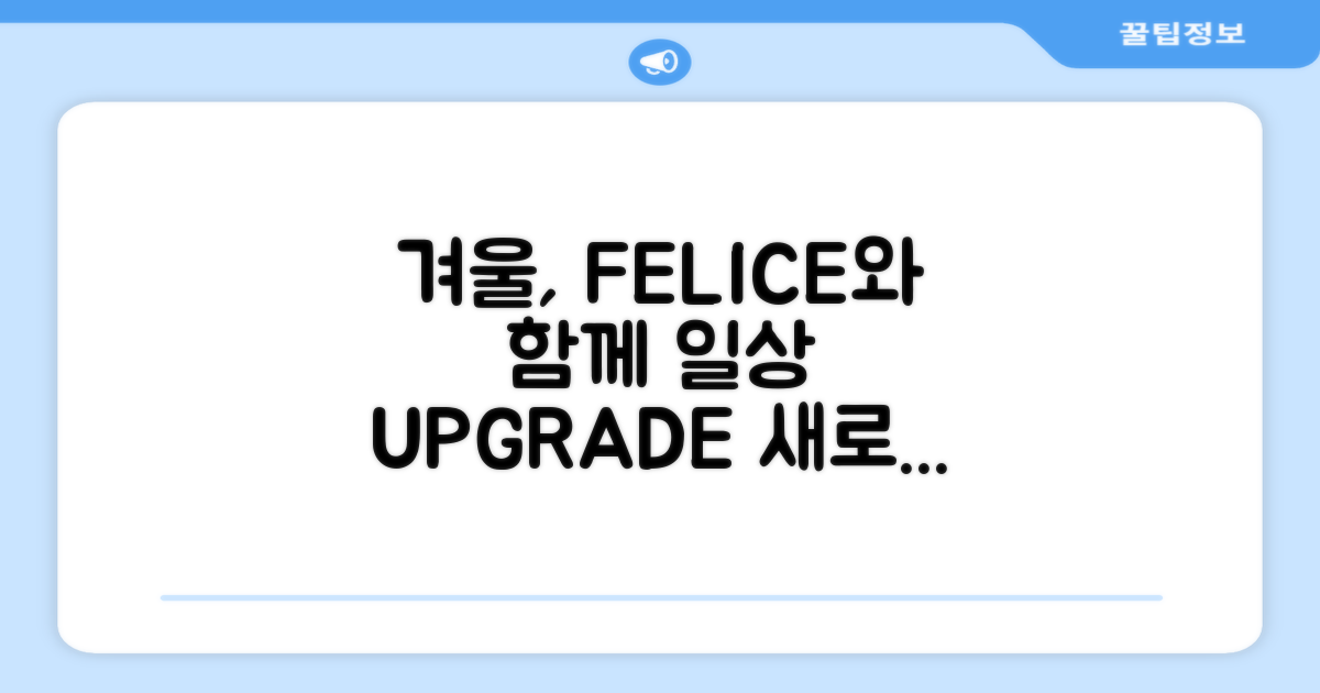 당신의 겨울, FELICE와 함께 업그레이드