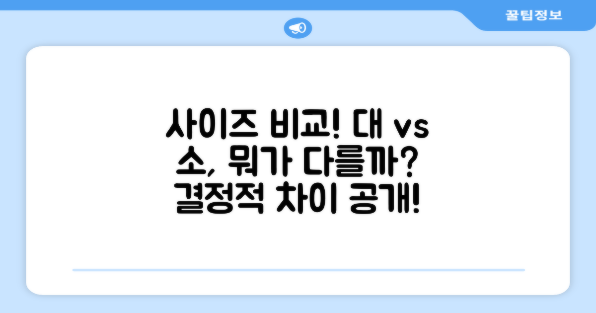 대/소 사이즈, 어떤 차이가?