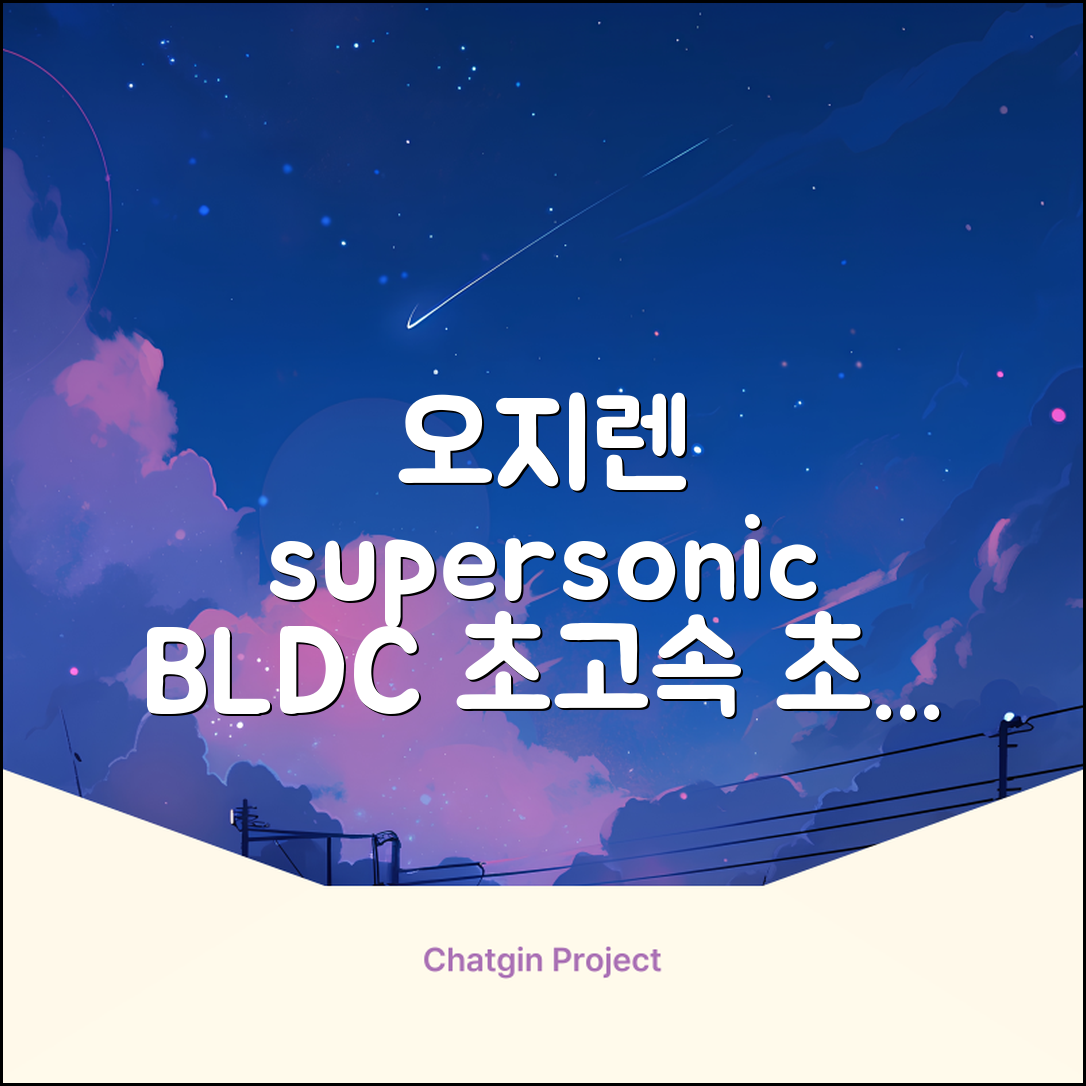 오지렌 초고속 고출력 초경량 음이온 BLDC 모터 헤어 드라이기, 화이트 추천 리뷰