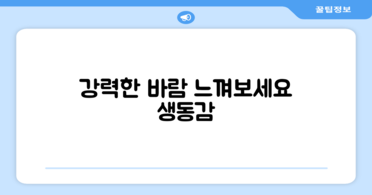 강력한 바람, 느껴보세요