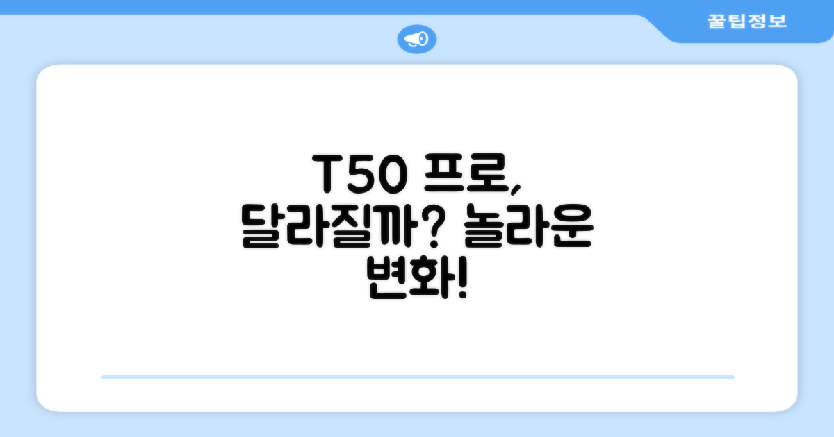 T50 프로, 어떤 변화를 줄까?