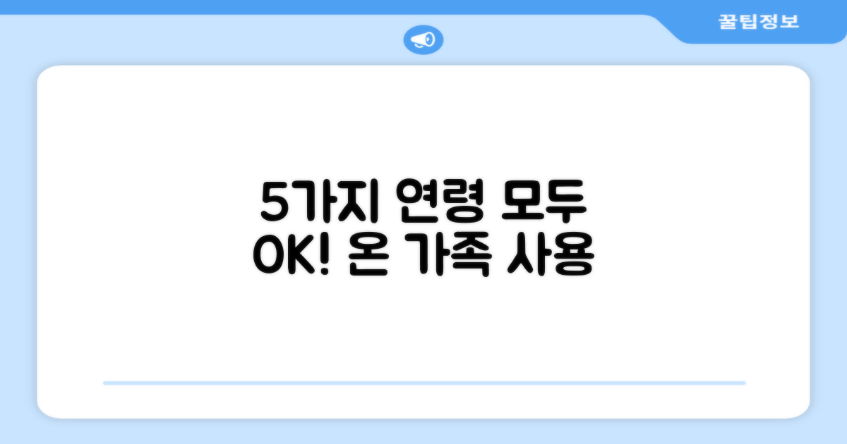 5가지 연령대 사용