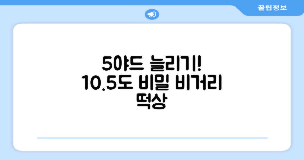 10.5도 각도로 5야드 비거리 상승