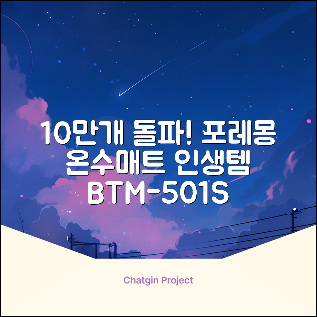 [10만개 판매돌파] 포레몽 온수매트 침대형 BTM-501S, 미니(800x1800mm) 추천 리뷰