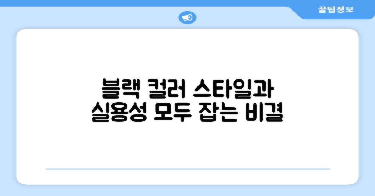 블랙 컬러, 실용성과 스타일