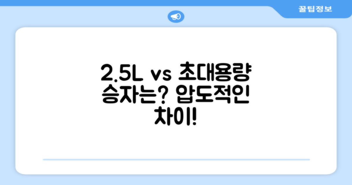 2.5L vs 초대용량 비교