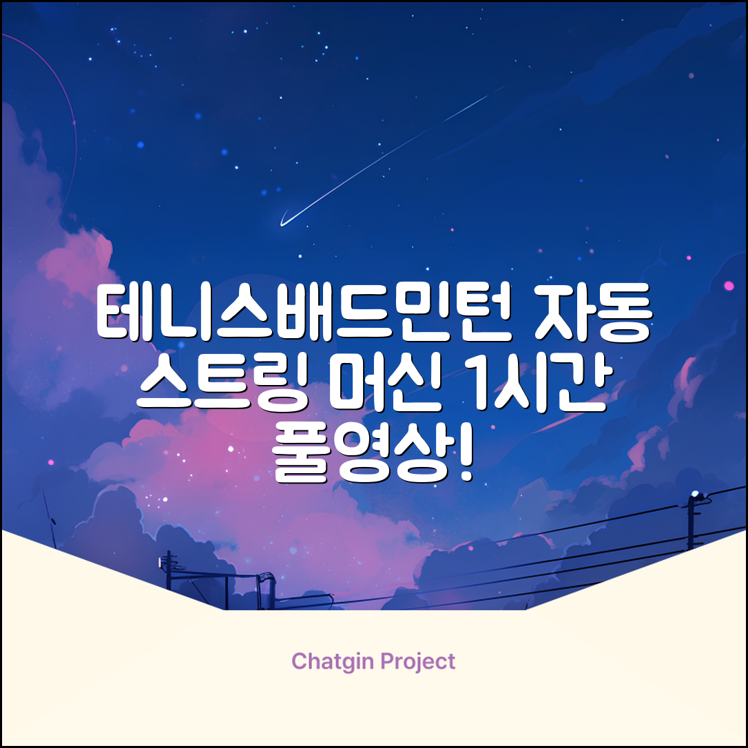 테니스 배드민턴 자동 스트링 머신 라켓 거트 줄교체 1시간풀영상제공, 1개, GLS-16402 추천 리뷰