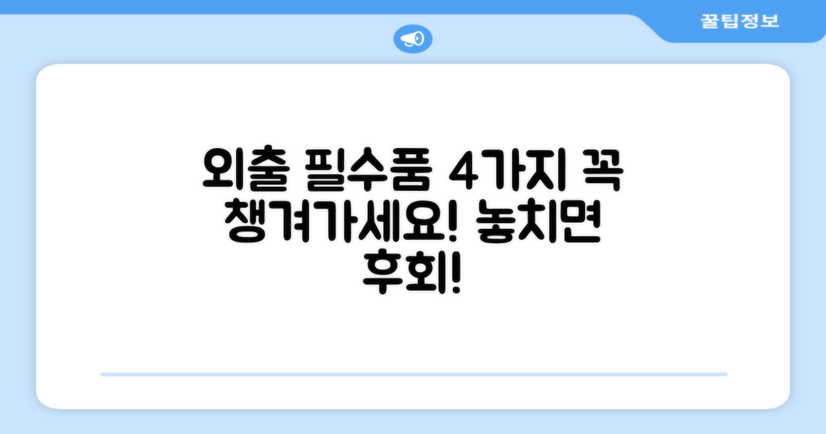 4가지 외출 시 필수품