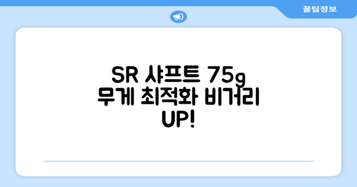 SR 샤프트, 75g 무게 최적화
