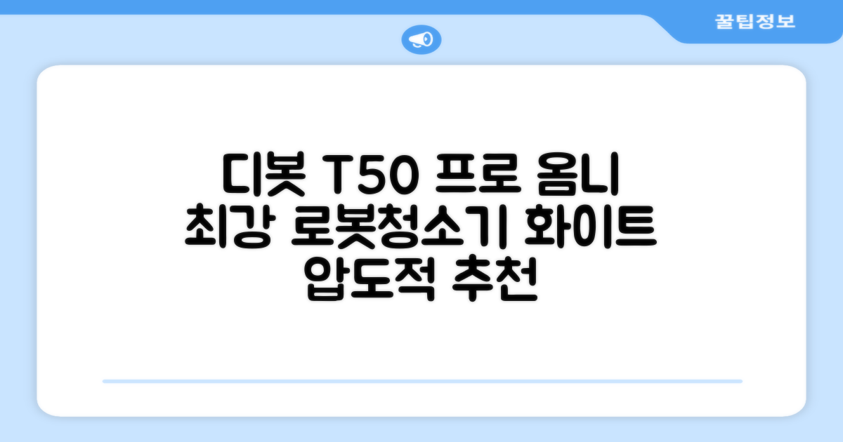 ECOVACS 디봇 T50 프로 옴니 로봇청소기 DDX67, 화이트 추천 리뷰