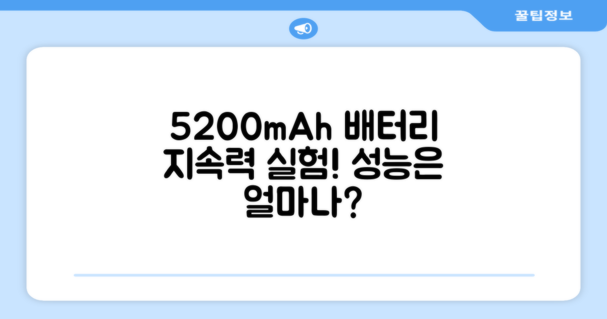 5200mAh, 성능은 얼마나 지속될까?
