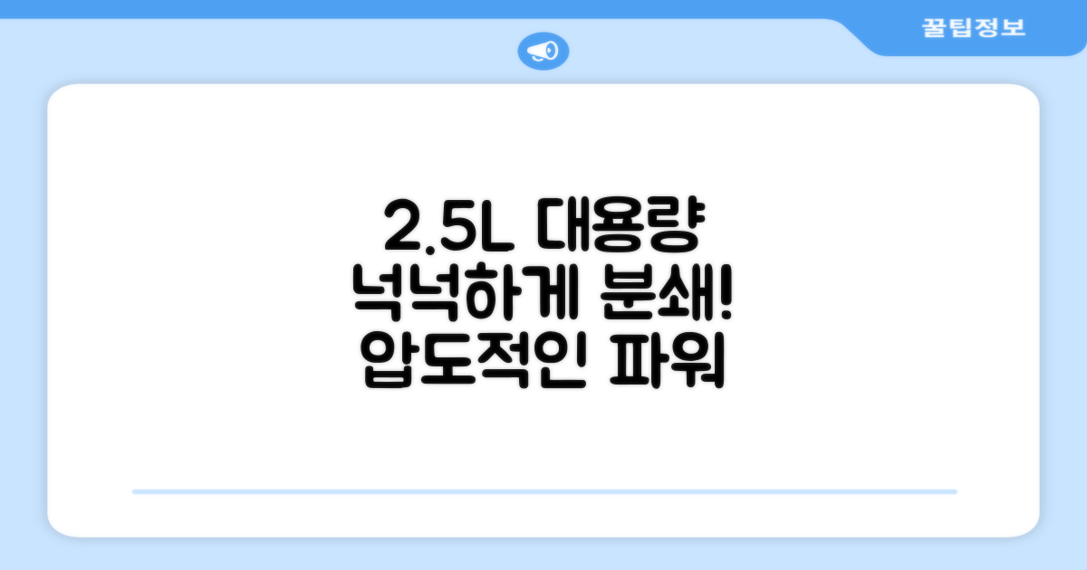 2.5L 대용량, 넉넉하게 분쇄