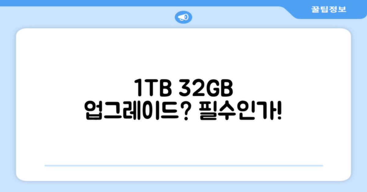 1TB 32GB, 업그레이드는 필요할까?