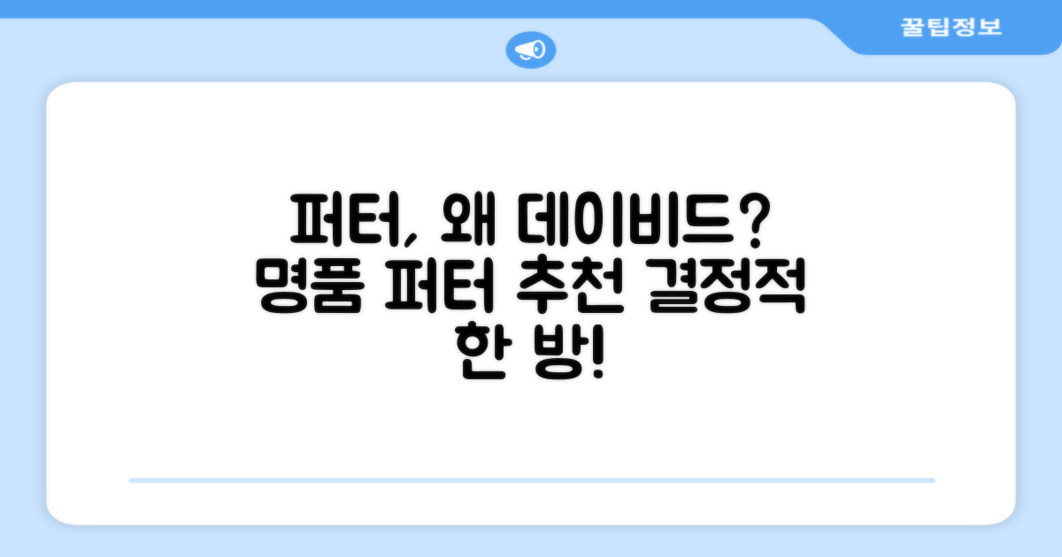 데이비드 퍼터, 왜 추천할까?