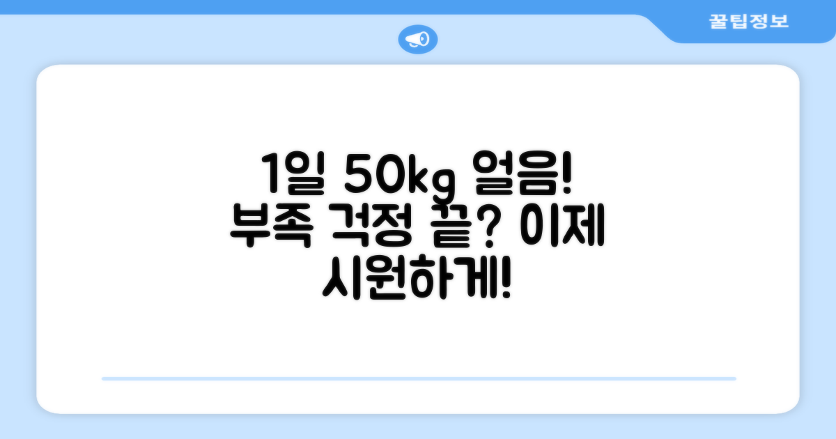 1일 50kg, 얼음 부족 걱정 끝?